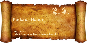 Moduna Hunor névjegykártya